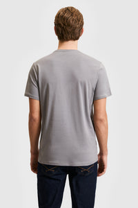 Tricou Barbat Cu Decolteu La Baza Gatului Si Imprimeu Logo