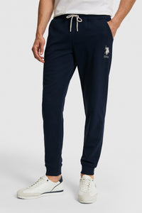 Pantaloni Sport Bleumarin Slim Fit Cu Logo Brodat