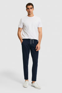 Pantaloni Sport Bleumarin Cu Logo Brodat