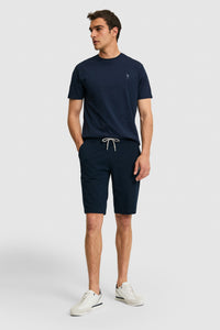 Pantaloni Scurti Barbat Bleumarin Cu Logo Brodat
