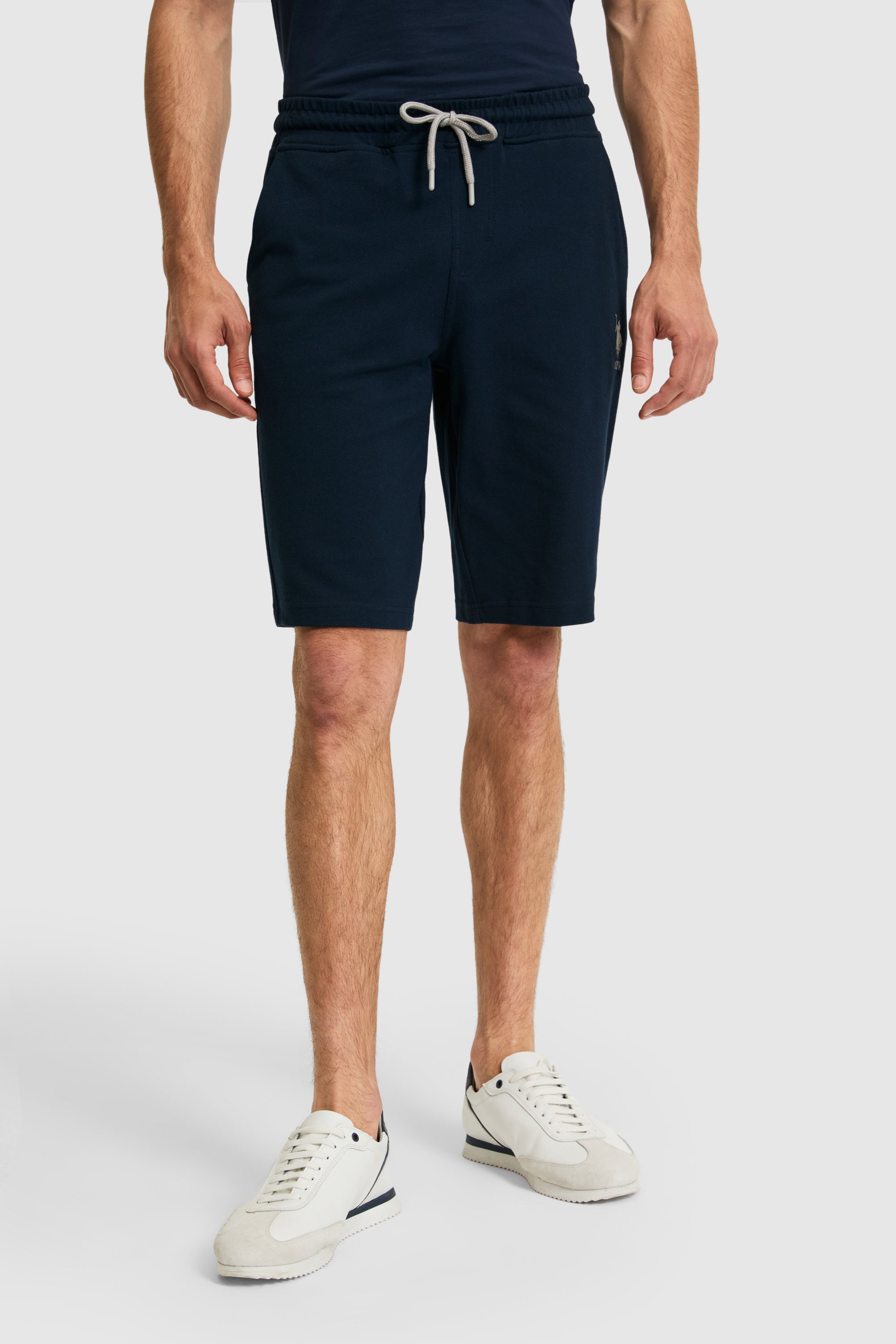 Pantaloni Scurti Barbat Bleumarin Cu Logo Brodat