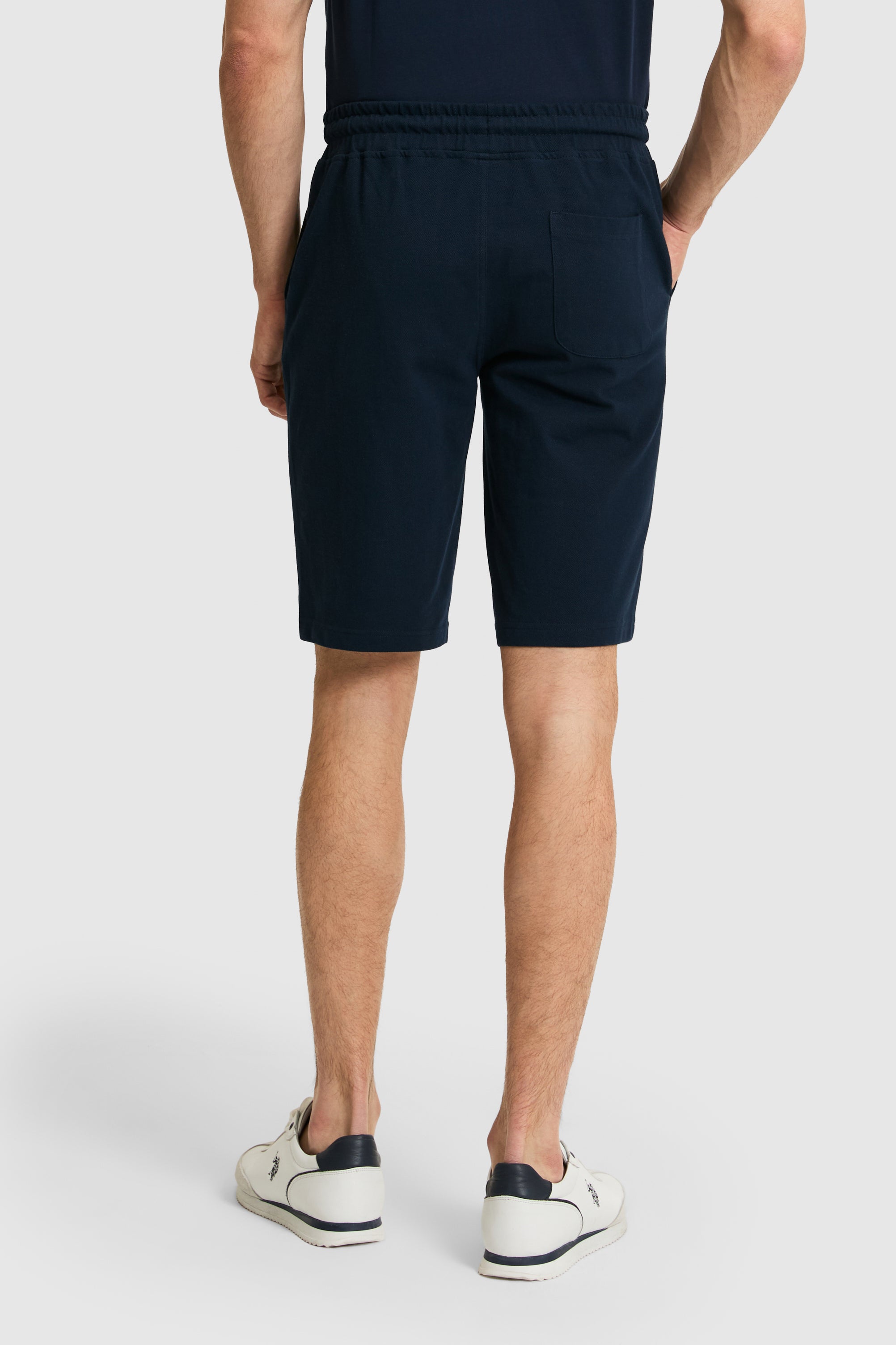 Pantaloni Scurti Barbat Bleumarin Cu Logo Brodat
