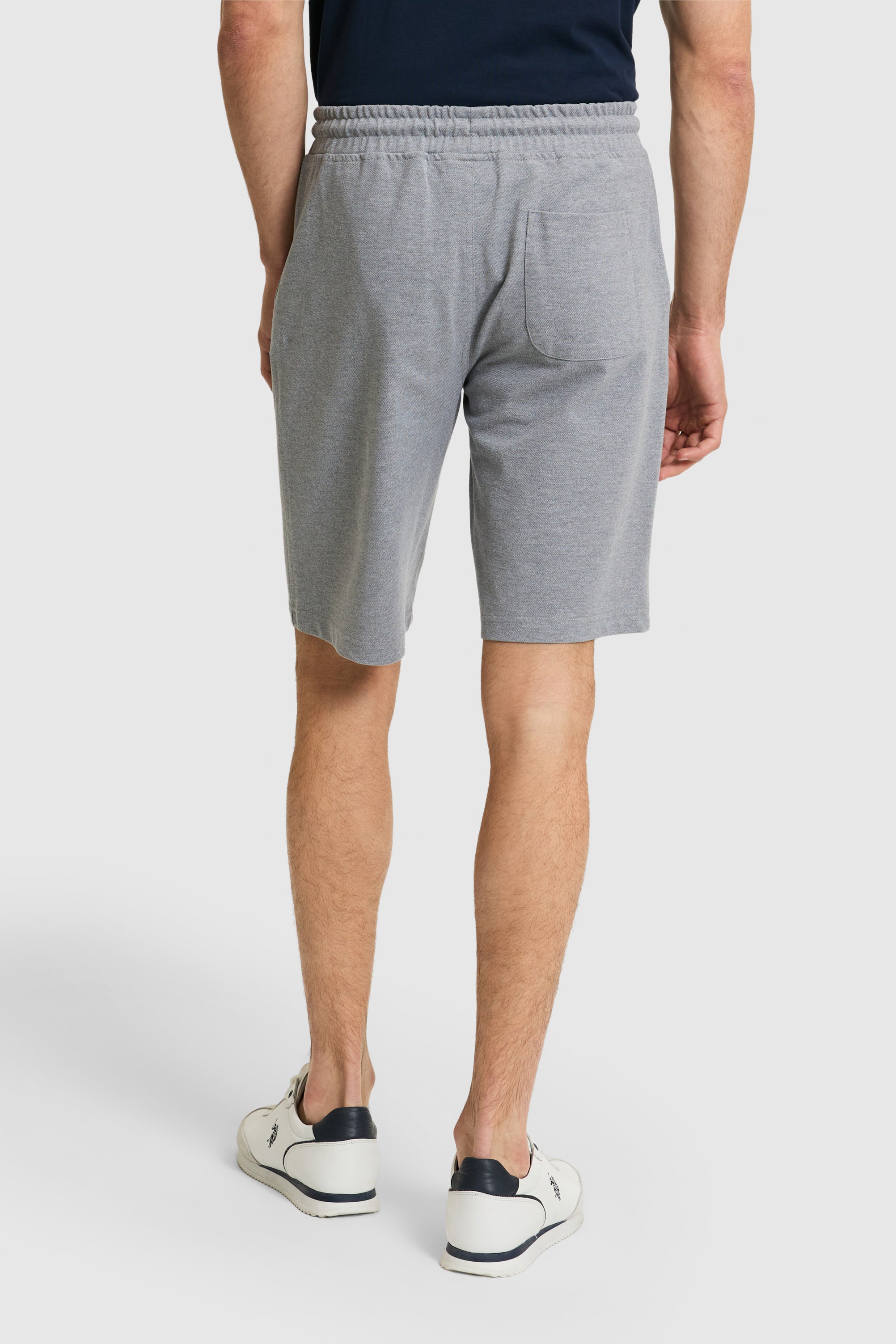 Pantaloni Scurți Gri Din Bumbac Cu Talie Ajustabila
