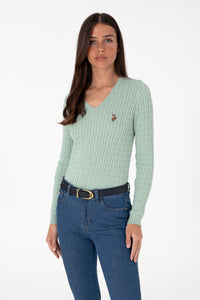 Pulover Dama Model Tricotat Cable