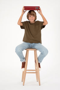 Blugi Baietel Albastru Deschis Aspect Decolorat