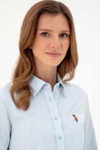 Camasa Slim Fit Dama Albastru Deschis