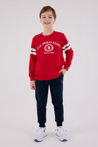 Set 2 Piese Bluza Sport si Pantaloni Lungi cu Imprimeu Logo