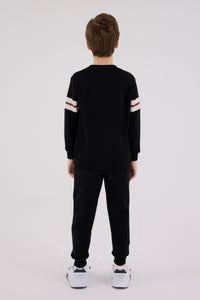 Set 2 Piese Bluza Sport si Pantaloni Lungi cu Imprimeu Logo