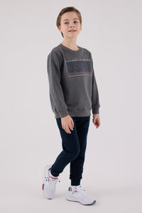 Set 2 Piese Bluza Sport si Pantaloni Lungi cu Imprimeu Logo