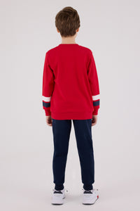 Set 2 Piese Bluza Sport si Pantaloni Lungi cu Imprimeu Logo