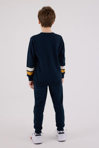 Set 2 Piese Bluza Sport si Pantaloni Lungi cu Imprimeu Logo