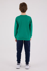 Set 2 Piese Bluza Sport si Pantaloni Lungi cu Imprimeu Logo