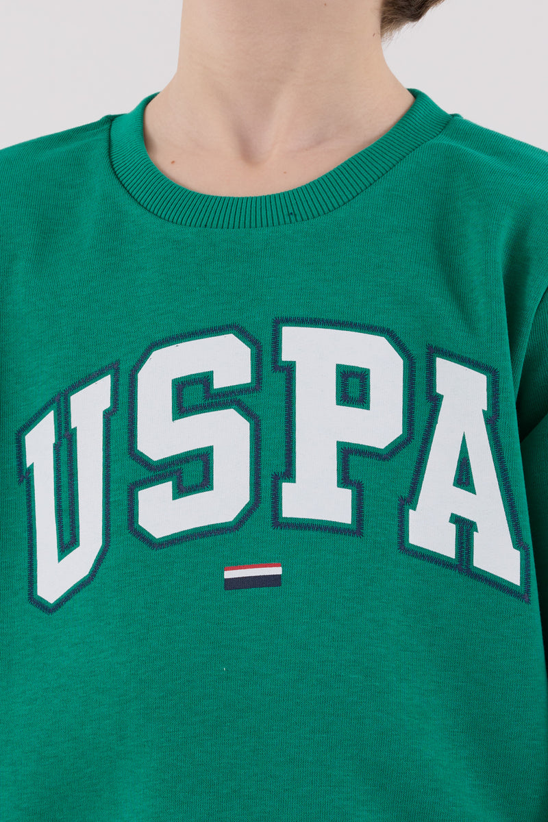 Set 2 Piese Bluza Sport si Pantaloni Lungi cu Imprimeu Logo