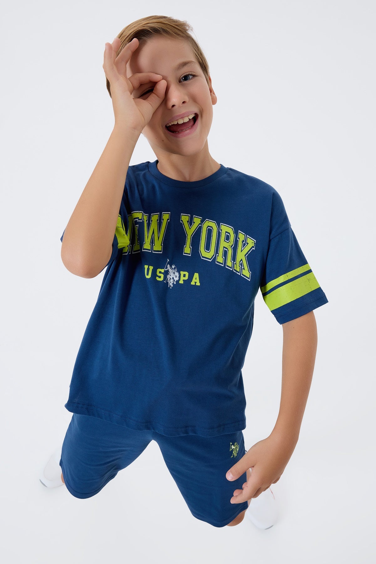 Set 2 Piese Băieți - Tricou Și Pantaloni Scurți Indigo