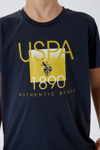 Set 2 Piese Băieți - Tricou Și Pantaloni Scurți  Gri Antracit Cu Imprimeu Logo