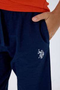 Set 2 Piese Băieți - Tricou Roșu cu Print Logo Și Pantaloni Scurți Bleumarin