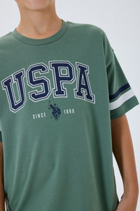 Set 2 Piese Băieți - Tricou cu Print Logo Și Pantaloni Scurți, Verde