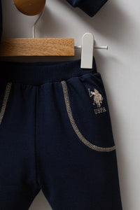 Set 2 Piese Baietel Pantaloni Si Bluza cu Maneca Lunga