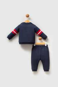 Set de 2 Piese  Pentru Băieți Bleumarin cu Rosu