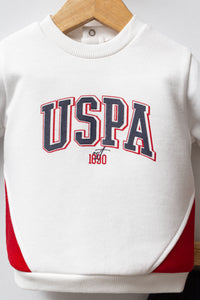 Set de pantaloni si bluza cu imprimeu logo