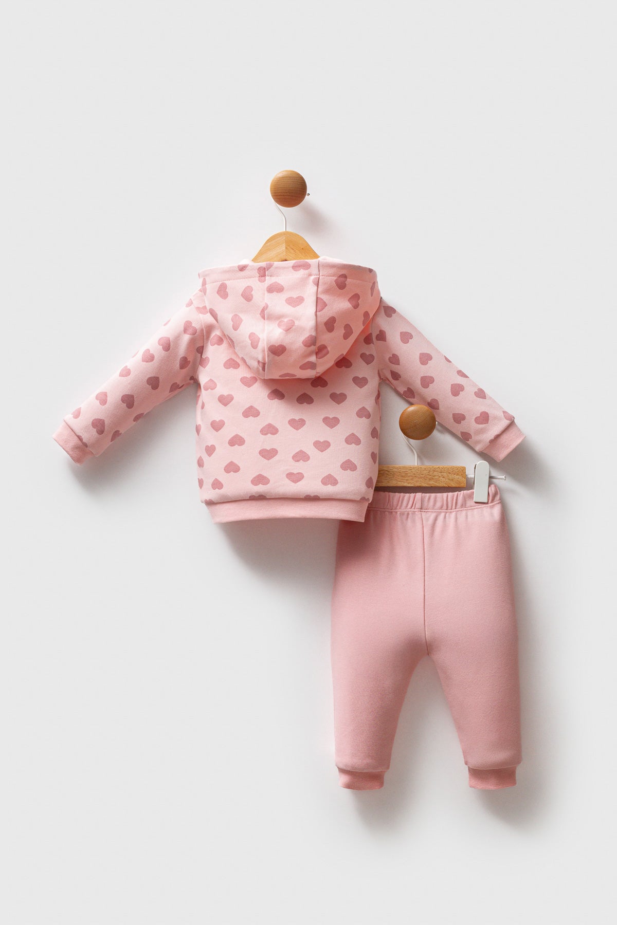 Set 3 Piese Fetita cu Imprimeu Inimioare