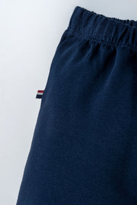 Set 2 Piese Băiețel Tricou Polo Albastru Deschis Și Pantaloni Scurți Bleumarin Cu Logo Colorat