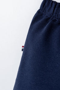 Set 2 Piese Băiețel Tricou Polo Roșu Și Pantaloni Scurți Bleumarin Cu Logo Brodat