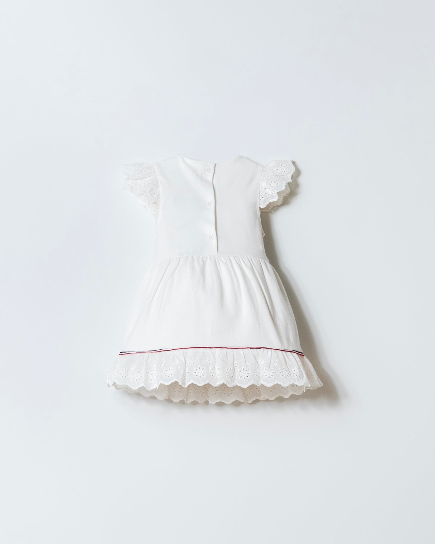 Rochie Evazată Din Amestec de Bumbac Cu Logo Brodat, Alb