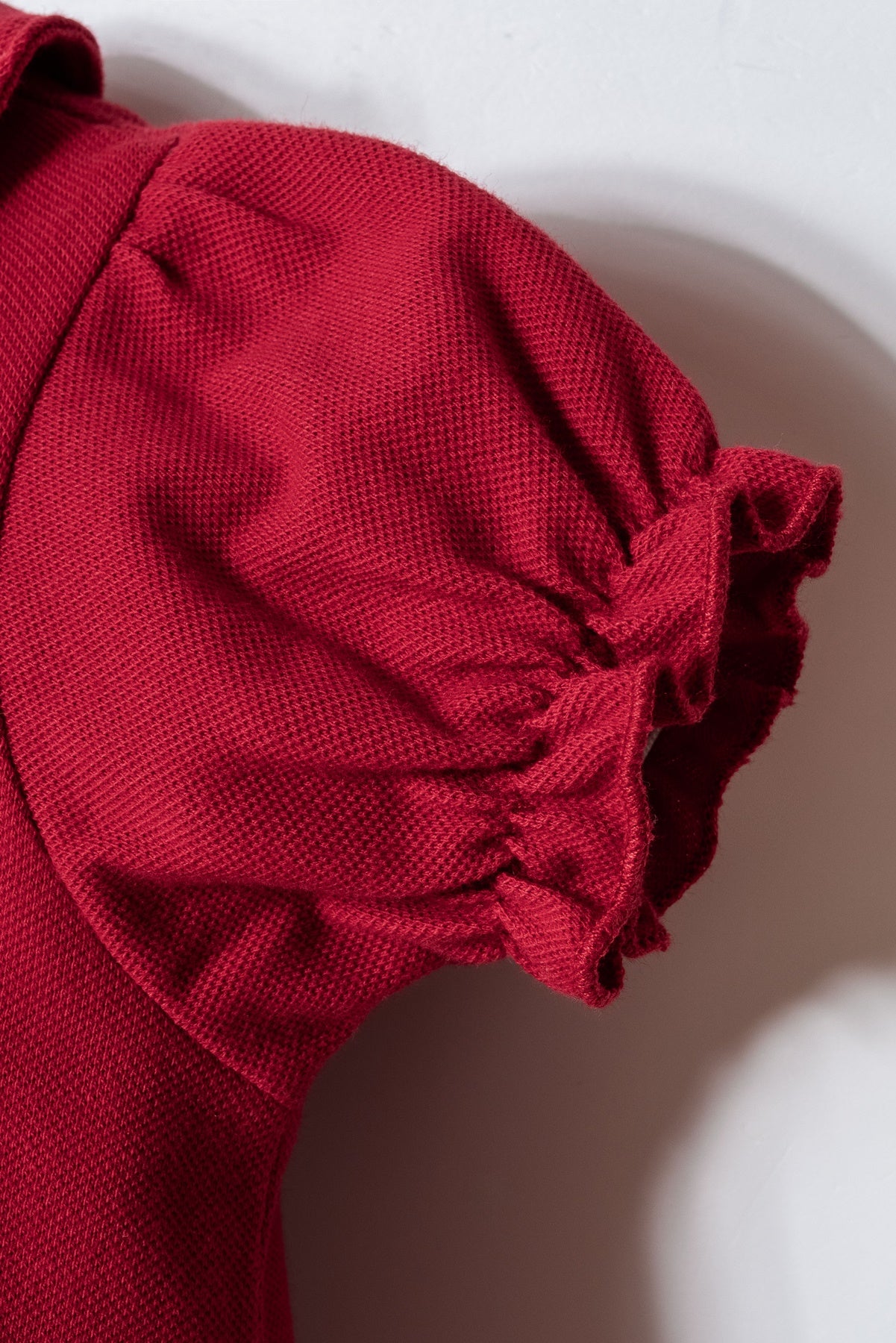 Rochie Polo Roșu Din Material Pique Cu Logo Brodat