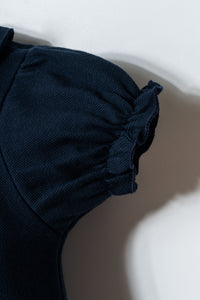 Rochie Polo Bleumarin Din Material Pique Cu Logo Brodat