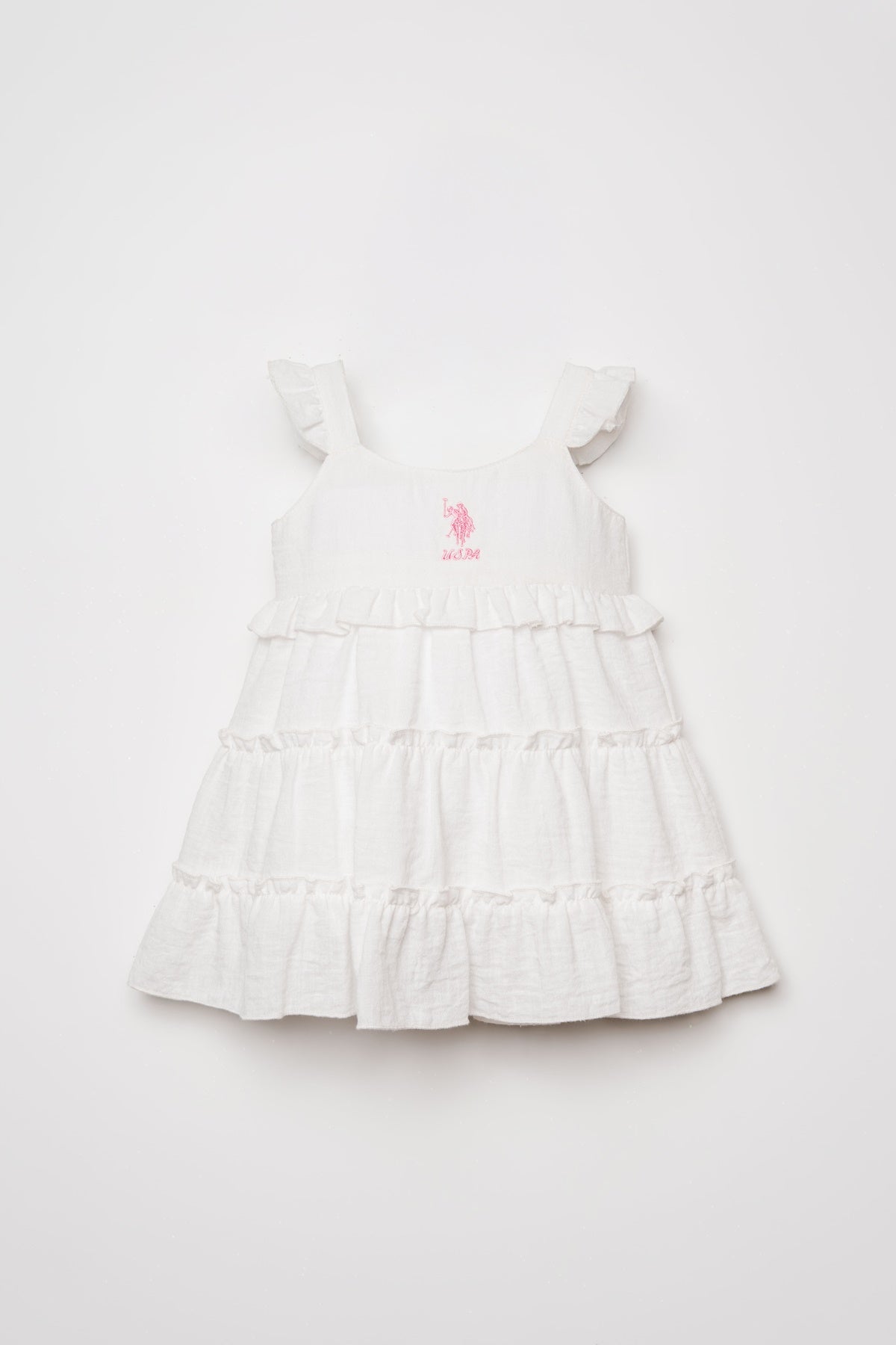 Rochie Fără Mâneci Din Material Poplin Alb Cu Logo Brodat