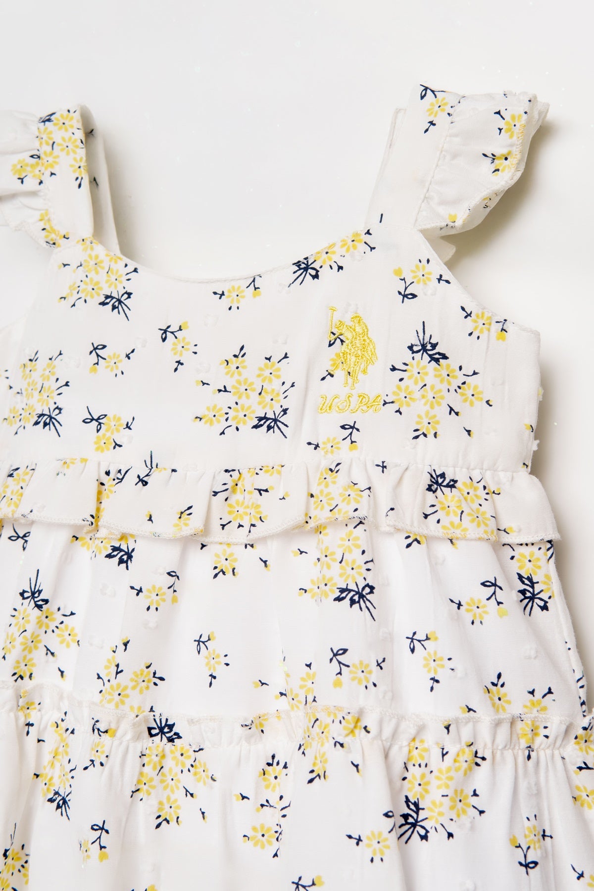 Rochie Fără Mâneci Din Material Poplin Alb Cu Model Floral