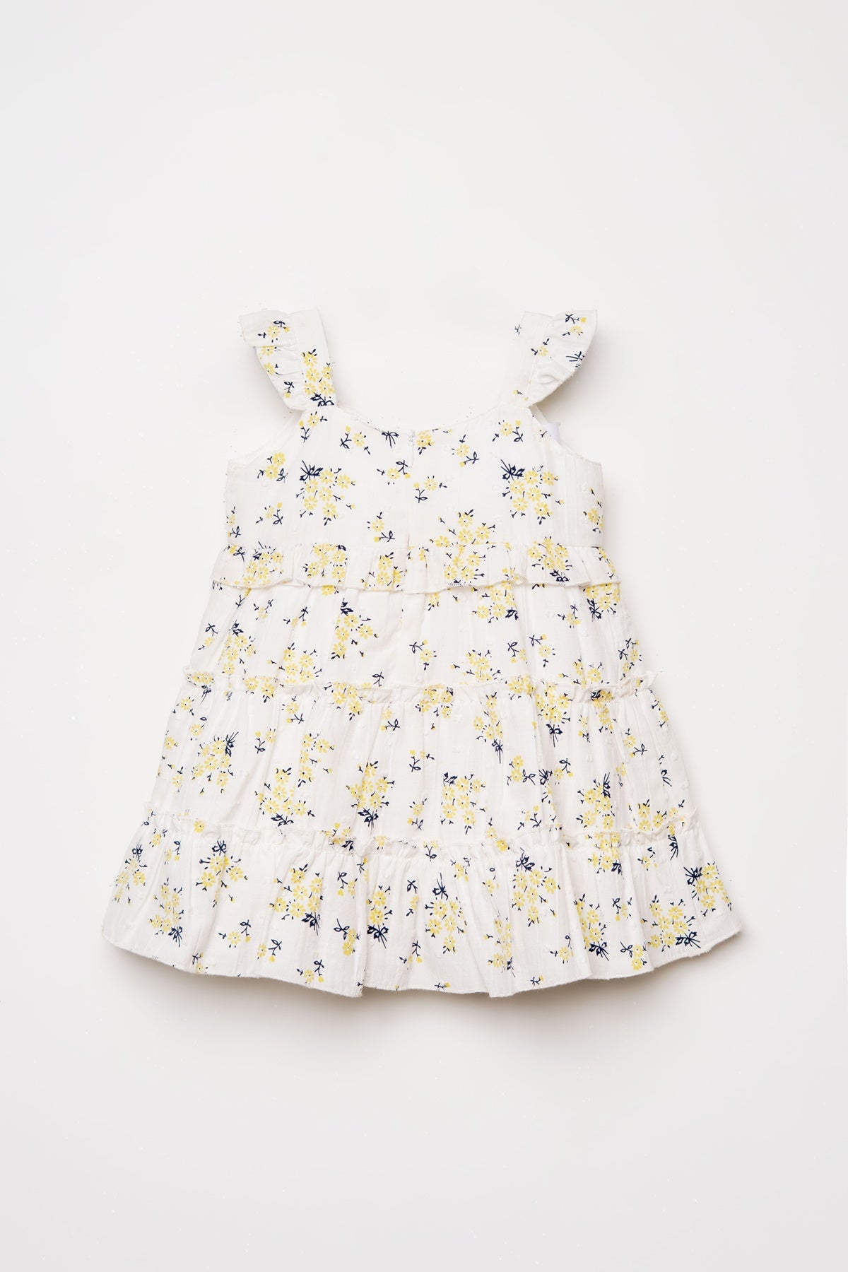 Rochie Fără Mâneci Din Material Poplin Alb Cu Model Floral