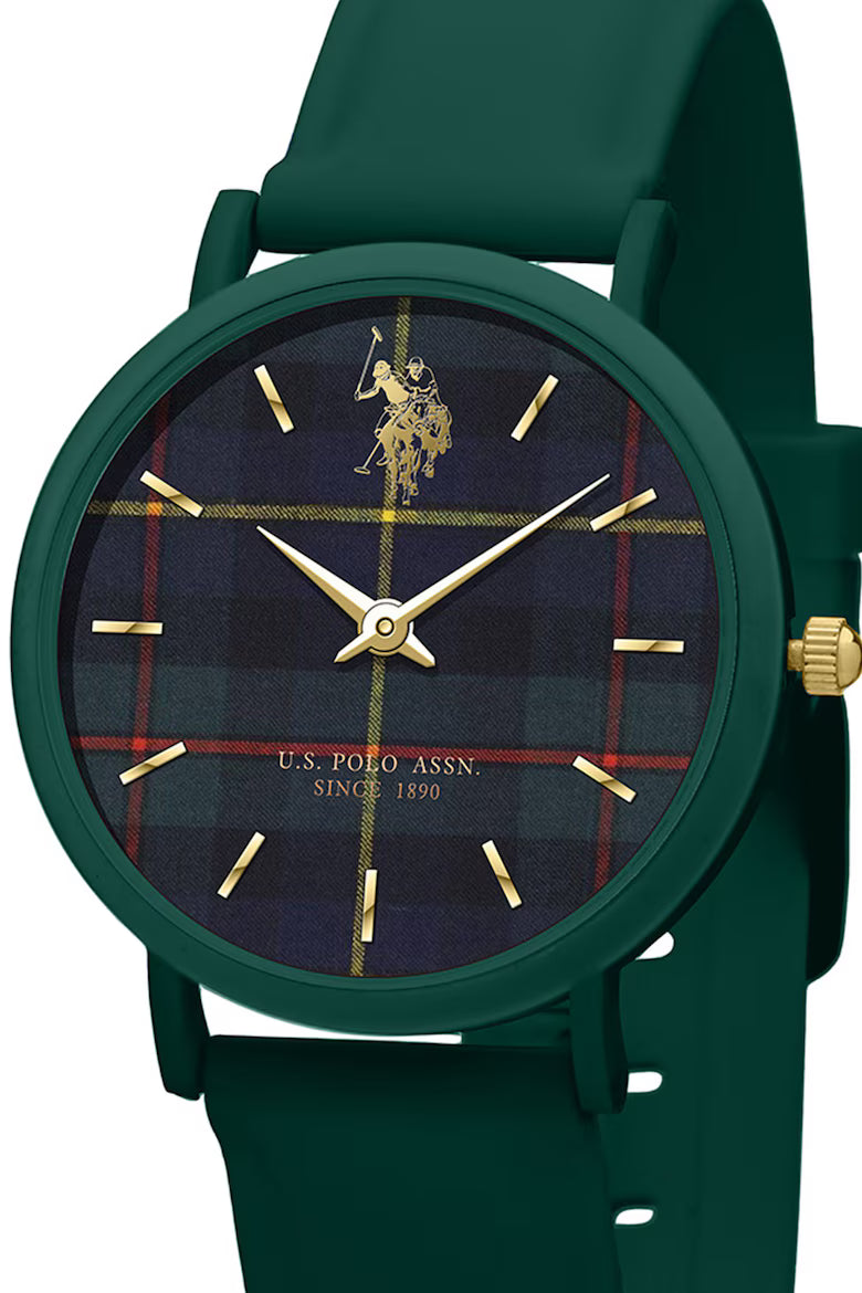 Ceas Unisex Verde cu Curea din Silicon