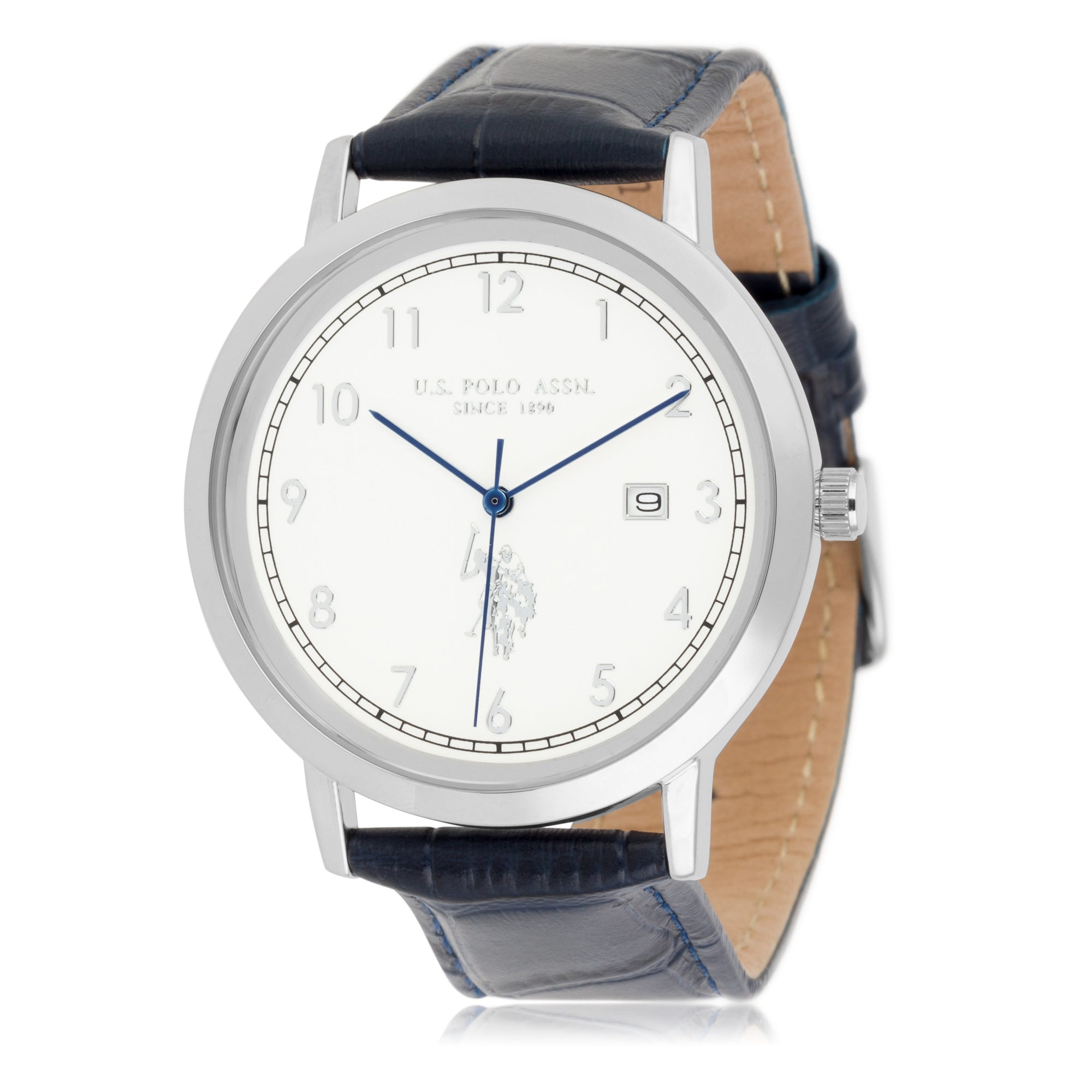 Ceas Bărbătesc Cu Curea Din Piele Bleumarin cu Mecanism Quartz si Display Analog