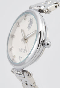 Ceas dama cadran rotund quartz cu zirconia