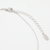 Set de Bijuterii Rodiu in Cutie Cadou Premium: Lant Reglabil 38+5 Cm cu Pendant Combinat Perla si Cristale + Cercei 1,8 Cm cu Perla din Sticla si Cristale