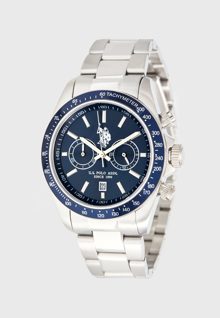 Ceas Cronograf Sport-Elegant pentru Barbati – Otel Inoxidabil, Cadran Albastru inchis, 42mm