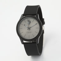 Ceas quartz cu curea din silicon,Negru