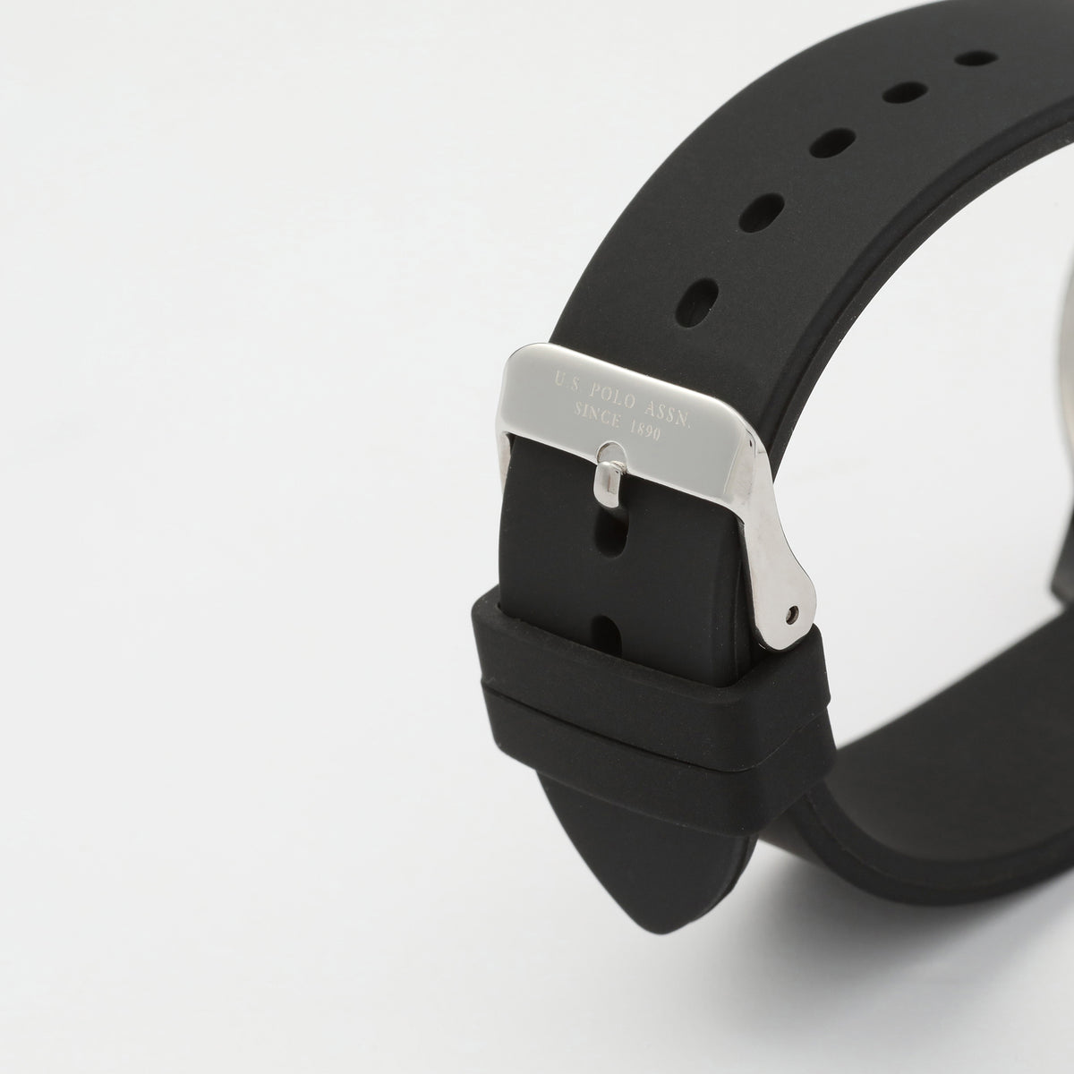 Ceas quartz cu curea din silicon,Negru