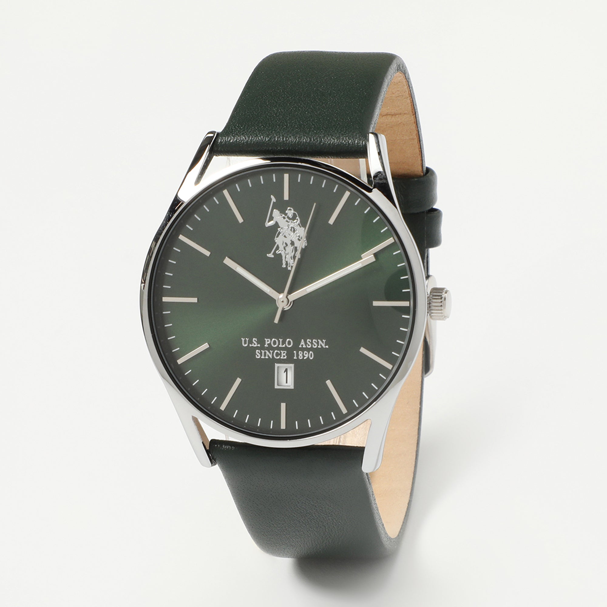Ceas Barbatesc Verde cu Cadran Sunray si Carcasa IPS – Curea din Piele