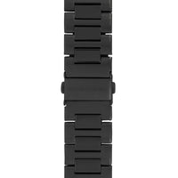 Ceas Barbatesc Quartz Negru cu Carcasa Metalica, Cadran Negru Sunray cu Indexuri Aurii si Bratara Metalica Neagra