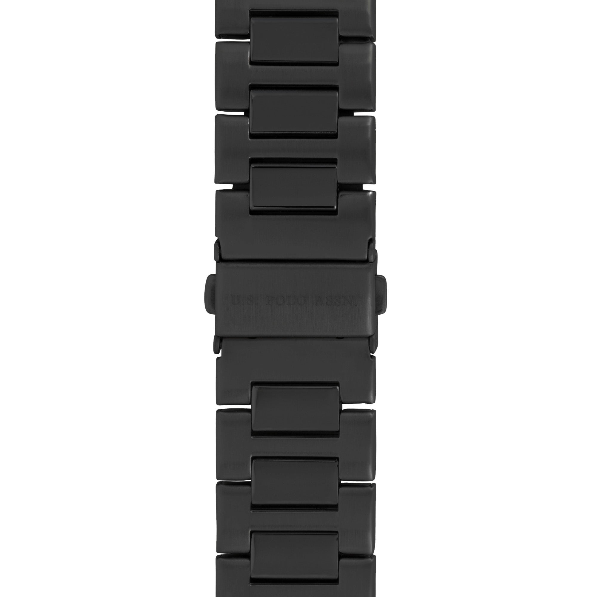 Ceas Barbatesc Quartz Negru cu Carcasa Metalica, Cadran Negru Sunray cu Indexuri Aurii si Bratara Metalica Neagra