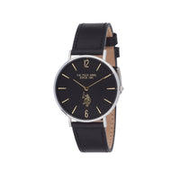 Ceas analog din otel inoxidabil, Negru