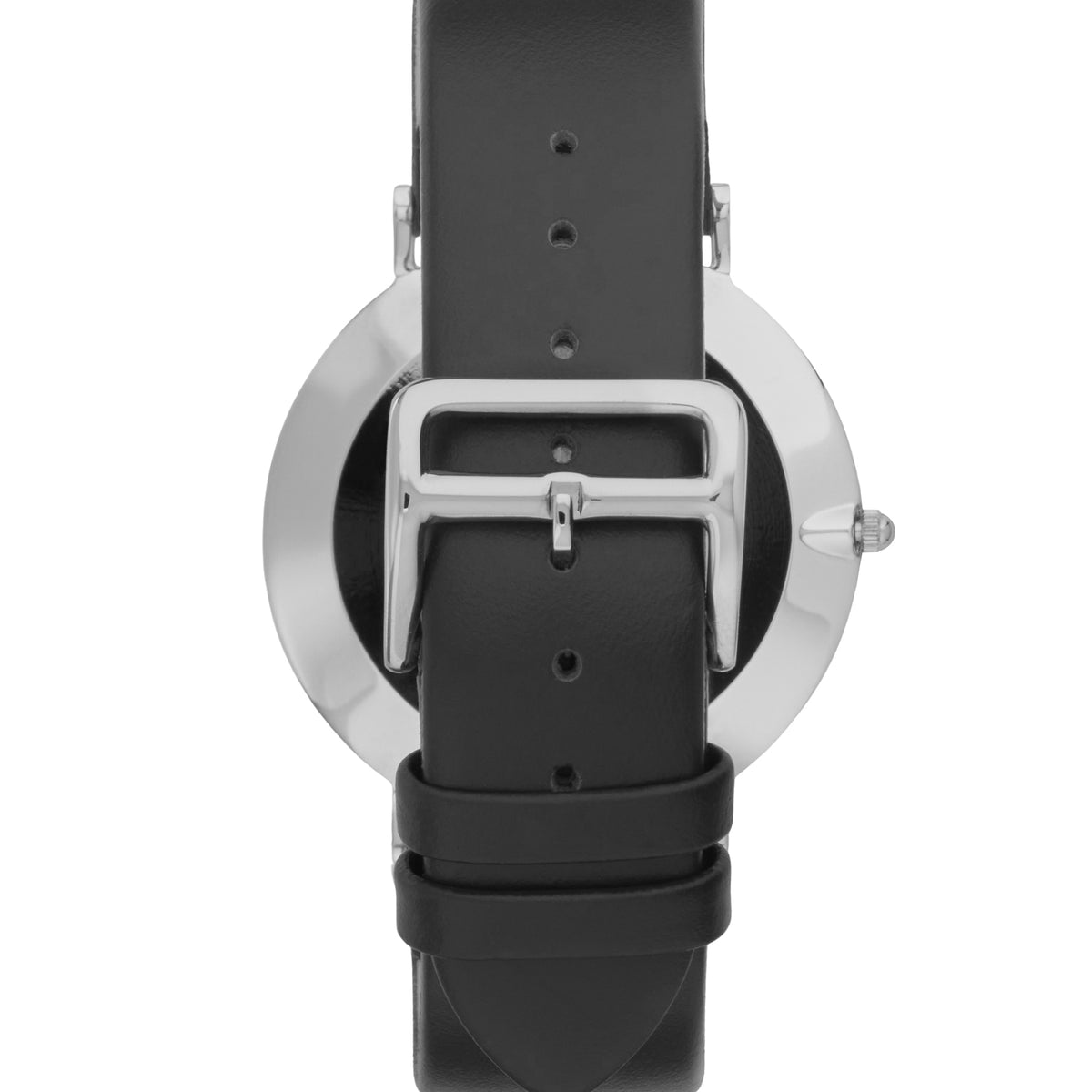 Ceas analog din otel inoxidabil cu curea din piele naturala