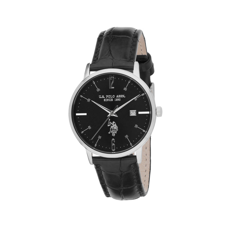 Ceas analog din otel inoxidabil cu Bretara din piele naturala