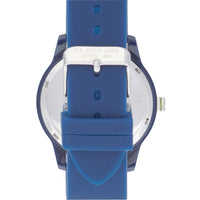 Ceas Quartz cu Logo si Curea din Silicon, Bleumarin