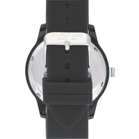 Ceas Quartz cu Logo si Curea din Silicon, Negru