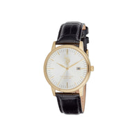 Ceas Bărbătesc Cu Curea Din Piele Negru cu Mecanism Quartz si Display Analog