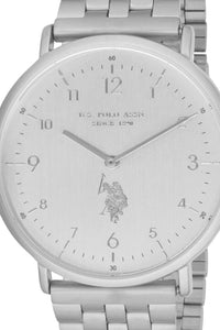 Ceas analog cu detaliu logo cu bretara Metalica